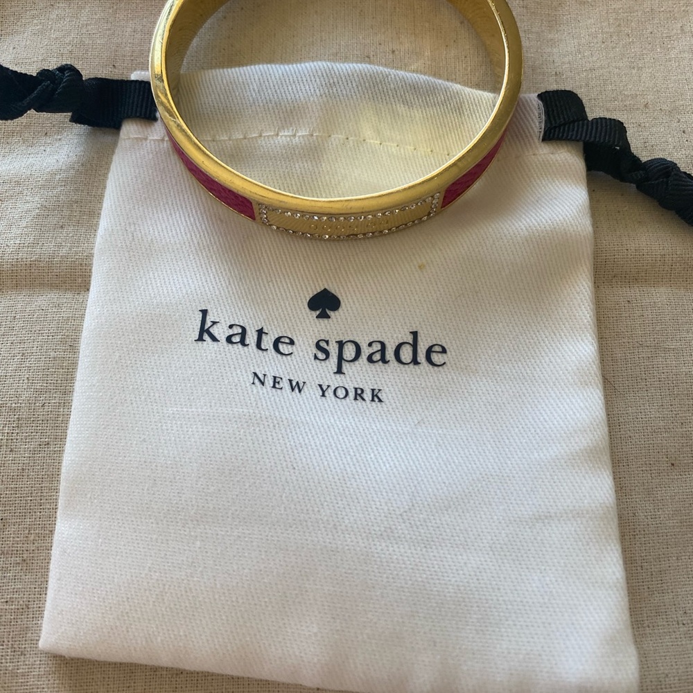 Kate Spade “Do Good” bracelet pink and gold